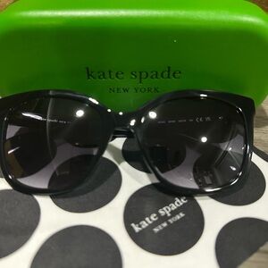 Kate Spade Black Sunglasses with Green Case